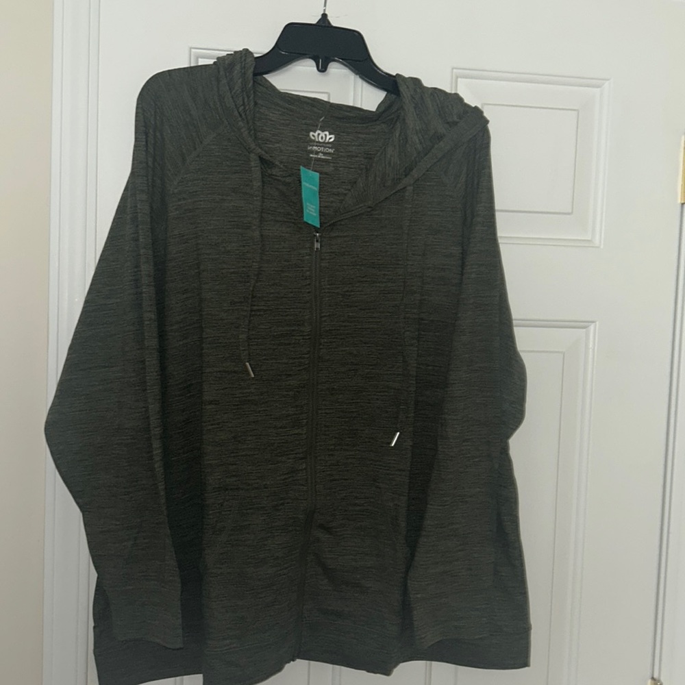 New with tags hunter green  zip hoodie